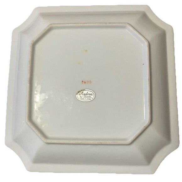 Vintage Andrea By Sade Chinoiserie Tray Oriental Floral Dish k Japan 8726 - Picture 8 of 12
